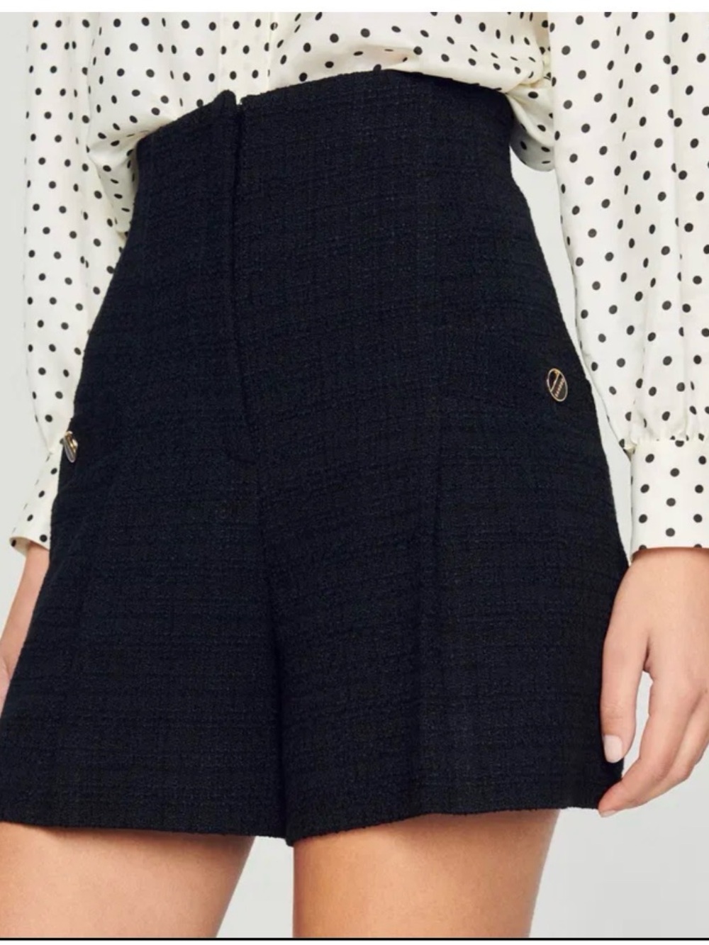SANDRO
Cadaques High-Waist Shorts